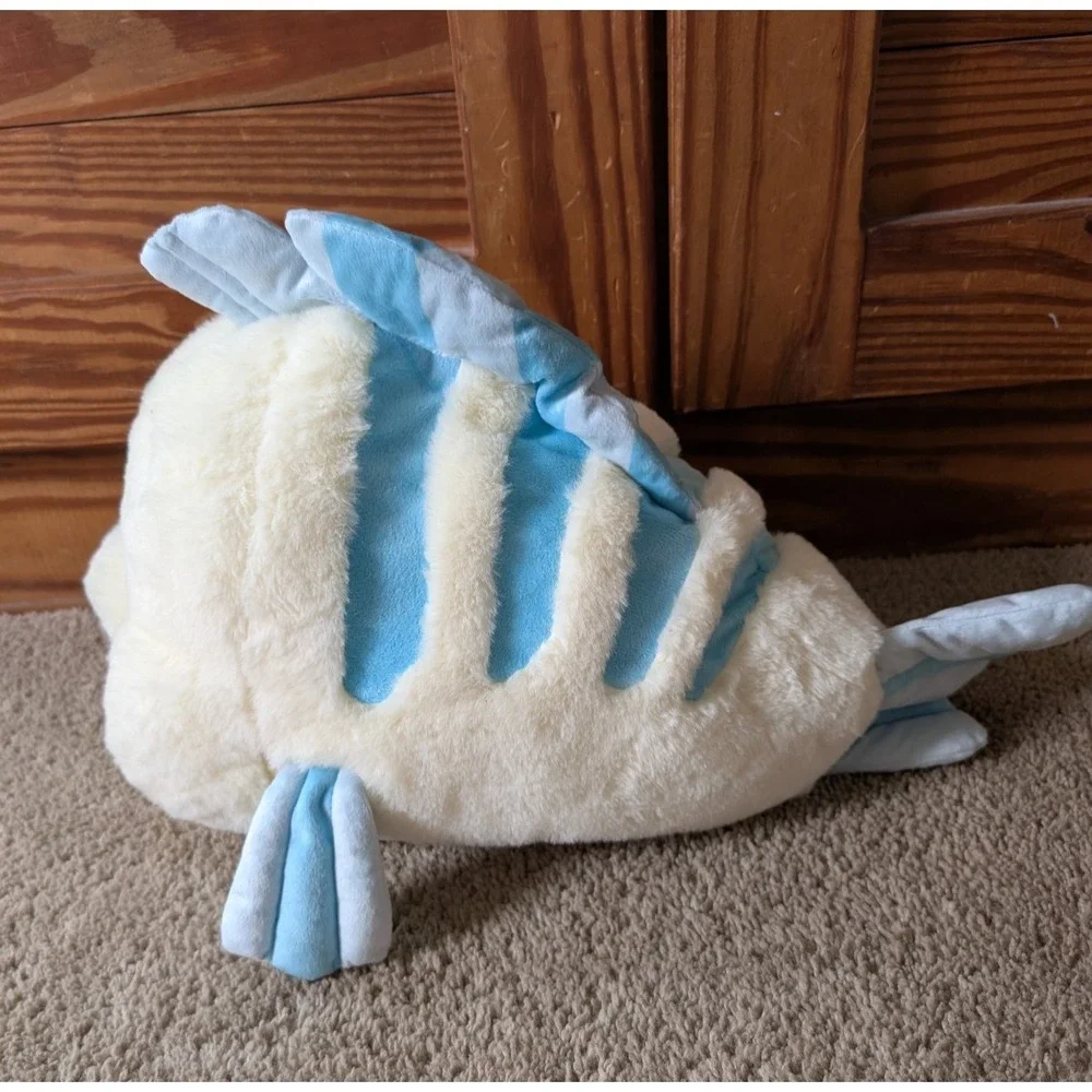 Disney Japan Sleeping Flounder Plush & Blanket NWT Little Mermaid